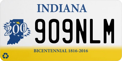 IN license plate 909NLM