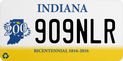 IN license plate 909NLR