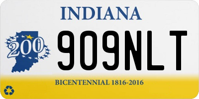 IN license plate 909NLT