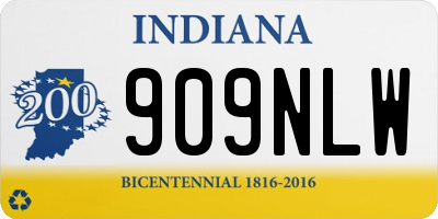 IN license plate 909NLW