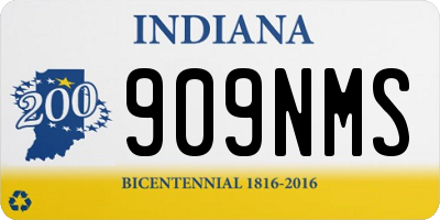 IN license plate 909NMS