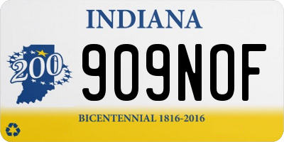 IN license plate 909NOF