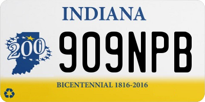 IN license plate 909NPB