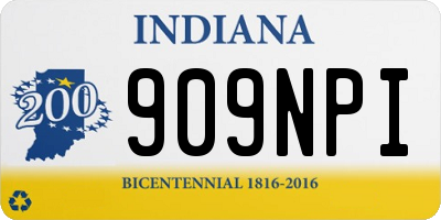IN license plate 909NPI