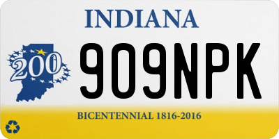 IN license plate 909NPK
