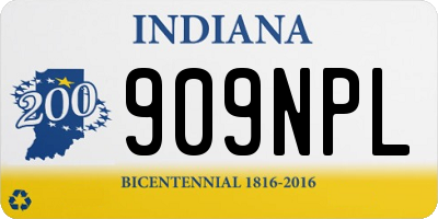 IN license plate 909NPL