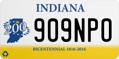IN license plate 909NPO