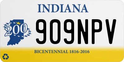 IN license plate 909NPV