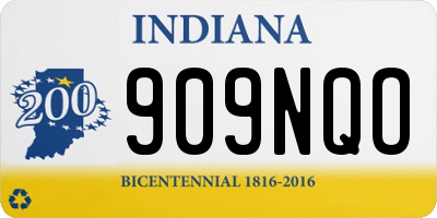 IN license plate 909NQO