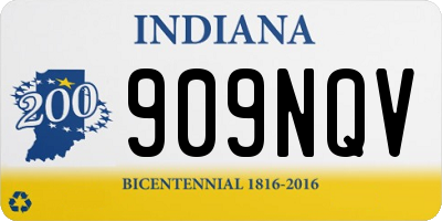 IN license plate 909NQV