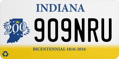 IN license plate 909NRU