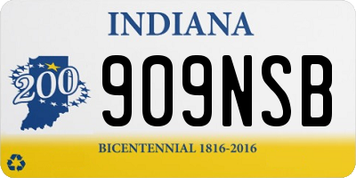 IN license plate 909NSB