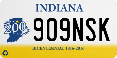 IN license plate 909NSK