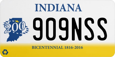 IN license plate 909NSS