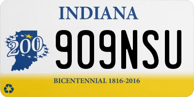 IN license plate 909NSU