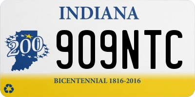 IN license plate 909NTC