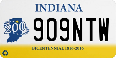IN license plate 909NTW