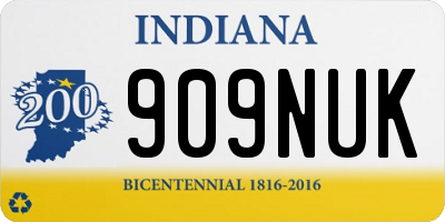 IN license plate 909NUK