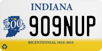 IN license plate 909NUP