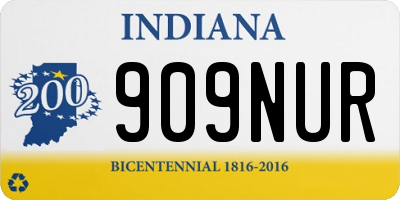 IN license plate 909NUR