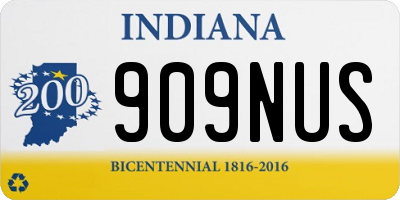IN license plate 909NUS