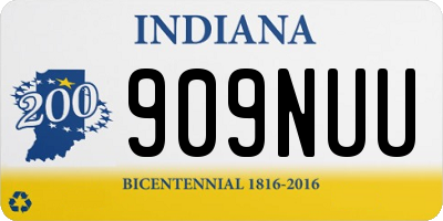 IN license plate 909NUU