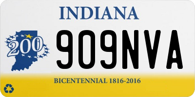 IN license plate 909NVA