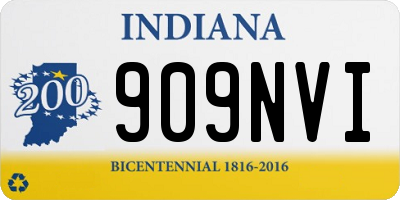 IN license plate 909NVI