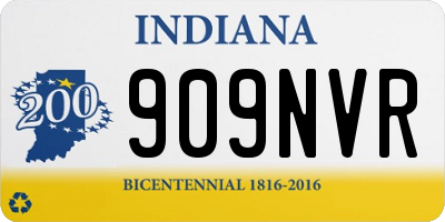IN license plate 909NVR