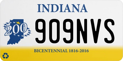 IN license plate 909NVS
