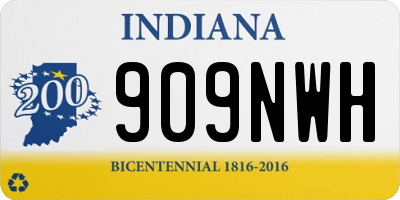 IN license plate 909NWH