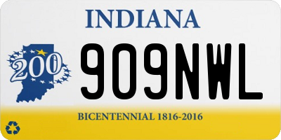 IN license plate 909NWL