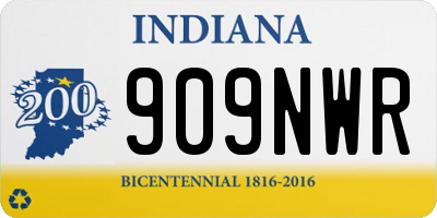 IN license plate 909NWR