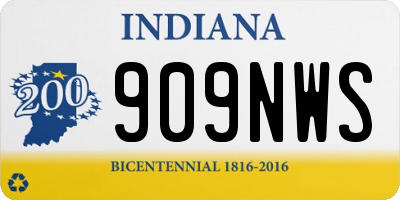 IN license plate 909NWS