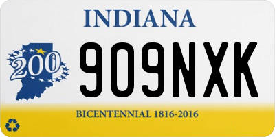IN license plate 909NXK