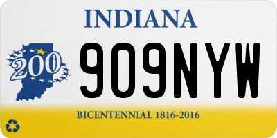 IN license plate 909NYW