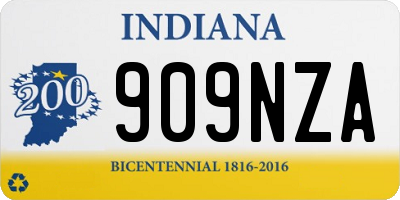 IN license plate 909NZA