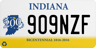IN license plate 909NZF