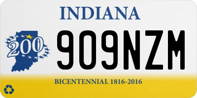IN license plate 909NZM