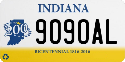 IN license plate 909OAL