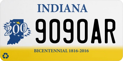 IN license plate 909OAR