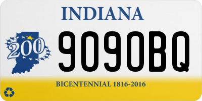 IN license plate 909OBQ