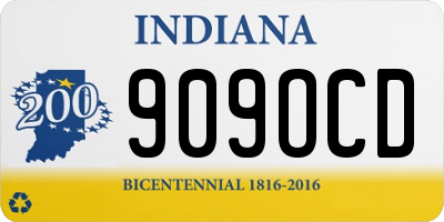 IN license plate 909OCD