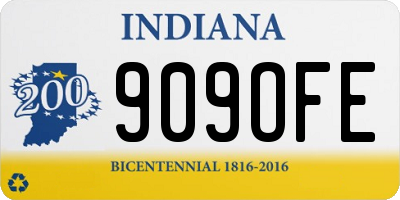 IN license plate 909OFE