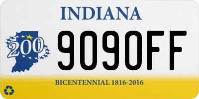 IN license plate 909OFF