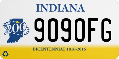 IN license plate 909OFG