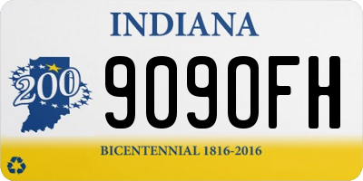IN license plate 909OFH