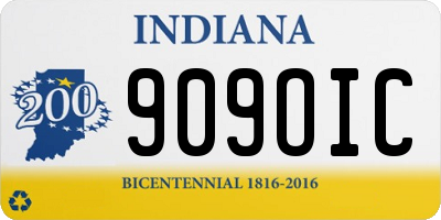 IN license plate 909OIC