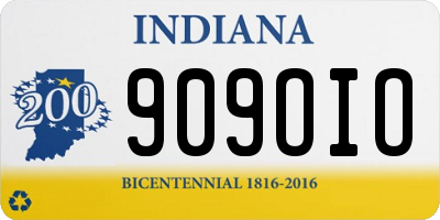 IN license plate 909OIO