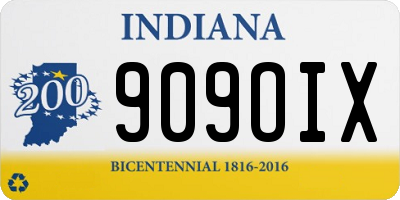IN license plate 909OIX